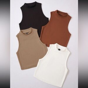 Women's Sleeveless Ribbed Tops